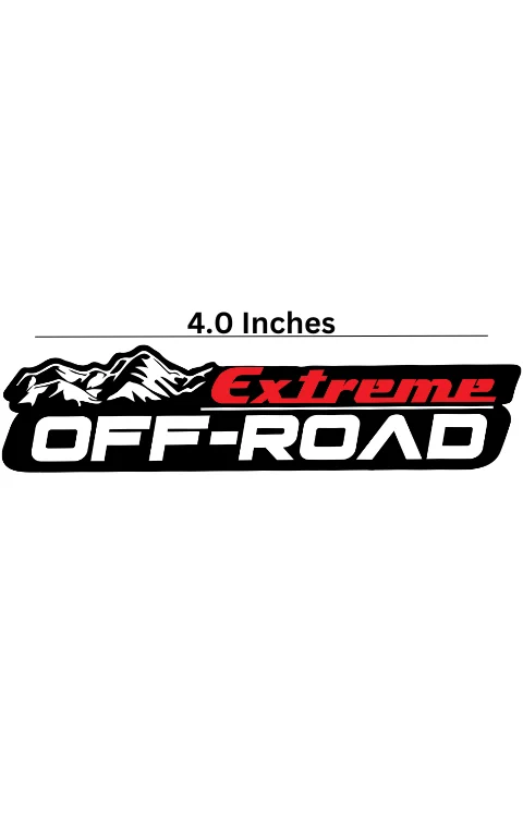 Extreme Off Road Universal Sticker | Printed In Premium Gloss Vinyl With FPF(Fade Protection Film), Water Proof, Precut Sticker, Pack Of 1